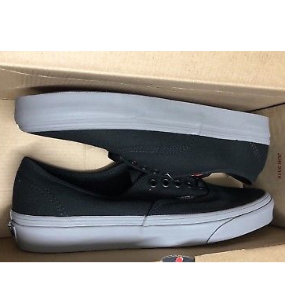 Vans Authentic Pop Black Frost Grey Shoes - Picture 1 of 5